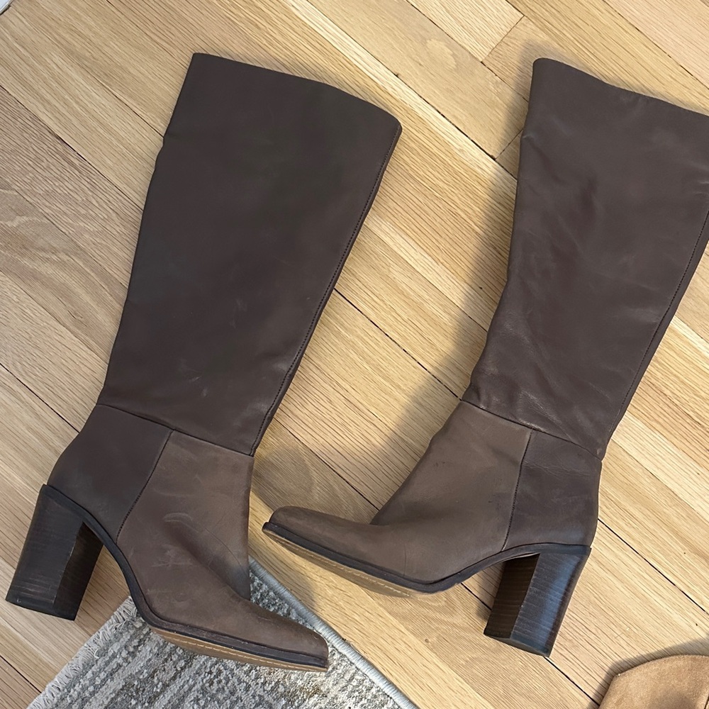 Vince Camuto Brown Leather Boots